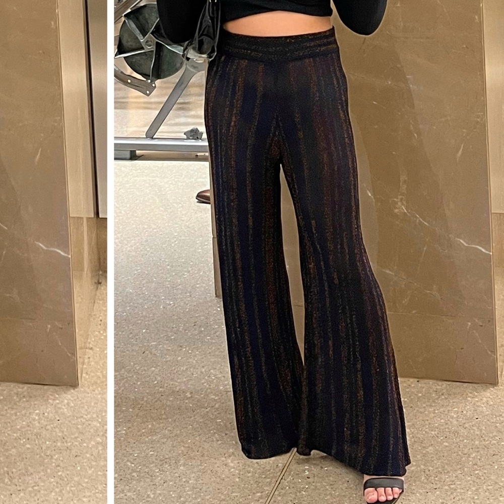 Zara shimmer flare pants